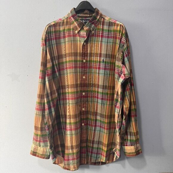Ralph Lauren Blake plaid shirt size large - Gorgeous colours - Picture 1 of 4